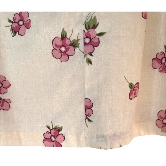 2/$30 Princess Highway Size US 10 Floral Linen Blend Skirt W/ Belt Cream & Pink - Picture 11 of 16